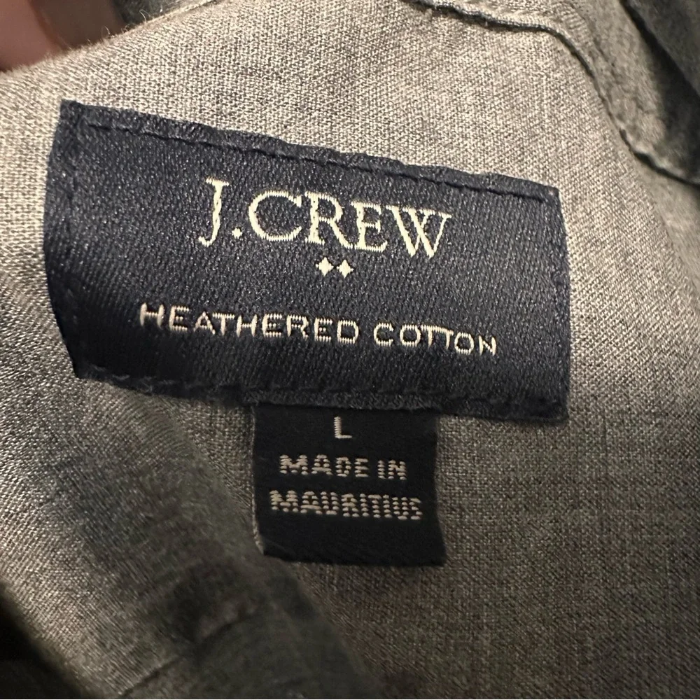 J.Crew Men’s Heathered Gray Button-Down Shirt | Size L